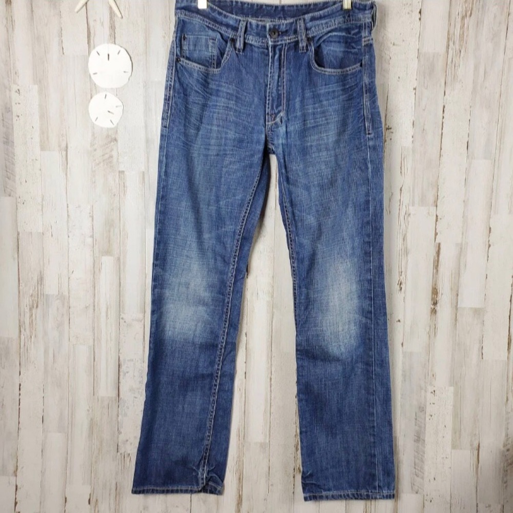 Buffalo David Bitton Denim Straight Leg Jeans Blue Size 31
